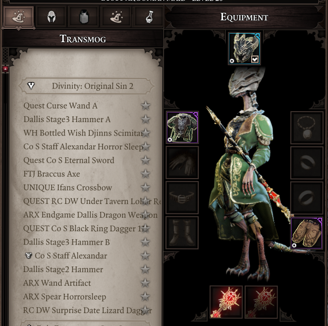 Armor Sets and new uniques in Transmog.