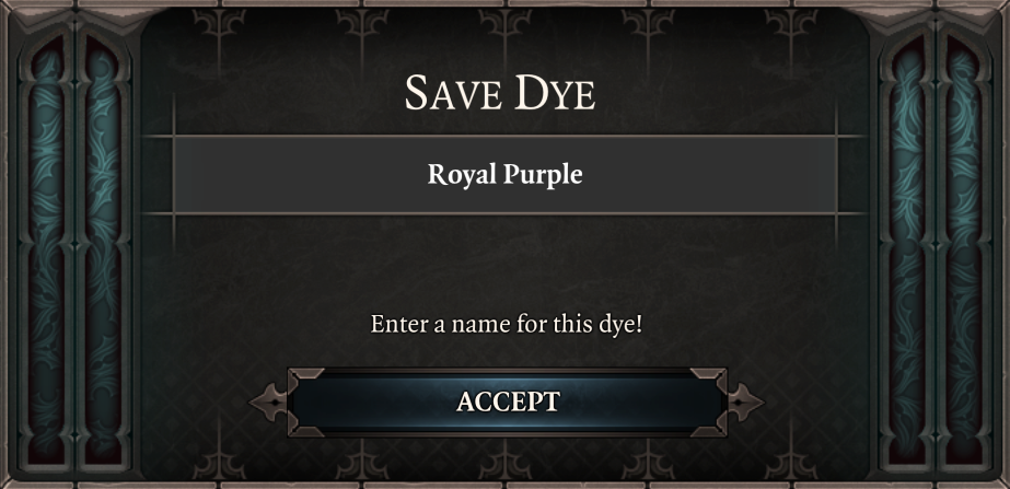 Dyes save prompt