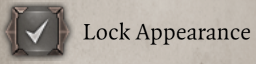 Lock appearance checkbox